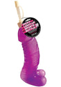 Light Up Pecker Sports Bottle Purple with built-in light-up feature, humorous design for fun hydration.