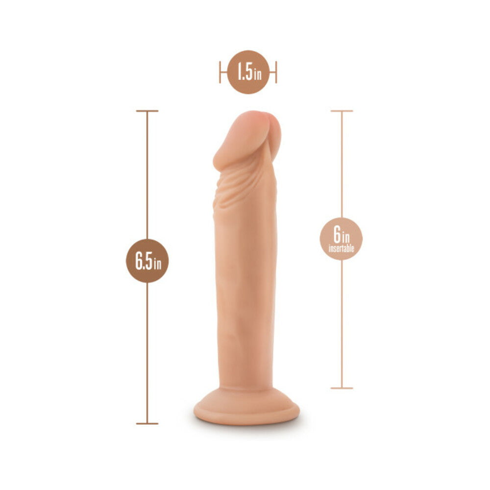 Blush Dr. Skin Plus Realistic 6 inches Triple Density Posable Dildo with Suction Cup Beige
