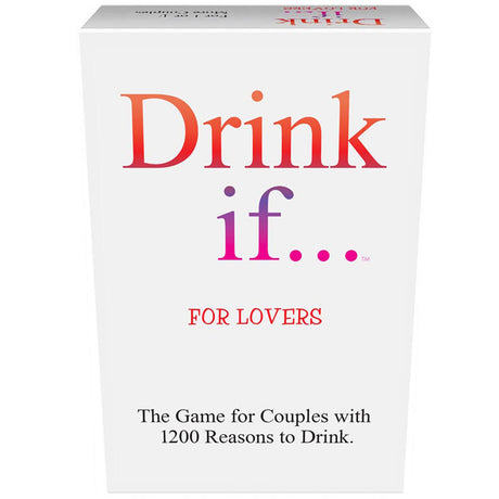 Kheper Games Drink If For Lovers Adult Card Game box featuring playful couples adventure prompts.