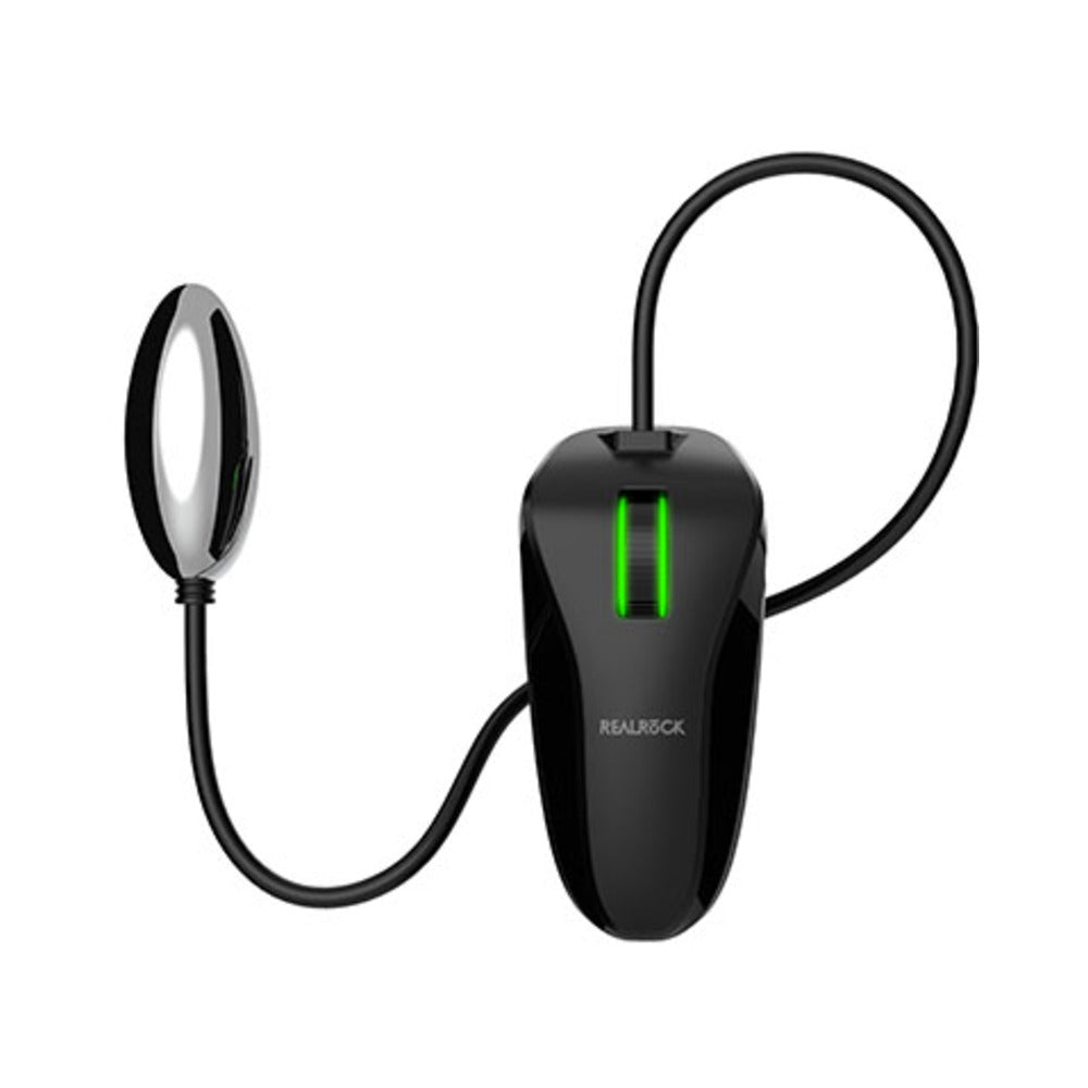 RealRock Realistic 9 inches Vibrating Hollow Strap-On With Balls Black