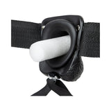 RealRock Realistic 9 inches Vibrating Hollow Strap-On With Balls Black