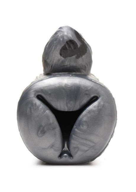 Creature Cocks She Wolf Silicone Stroker with a detailed wolf design and textured opening.