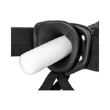 RealRock Realistic 8 inches Vibrating Hollow Strap-On Black