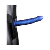 Ouch! Twisted 8 inches Hollow Strap-On Metallic Blue