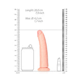 RealRock Realistic 7 inches Slim Dildo With Suction Cup Beige