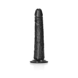 RealRock Realistic 8 inches Slim Dildo With Suction Cup Black