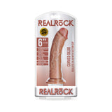 RealRock Realistic 6 inches Curved Dildo With Suction Cup Tan