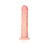 RealRock Realistic 7 inches Curved Dildo With Suction Cup Beige