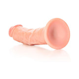 RealRock Realistic 8 inches Curved Dildo With Suction Cup Beige