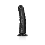 RealRock Realistic 8 inches Curved Dildo With Suction Cup Black