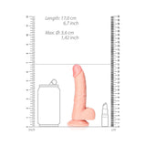 RealRock Realistic 6 inches Curved Dildo With Balls and Suction Cup Flesh