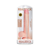 RealRock Realistic 12 inches Straight Dildo With Balls and Suction Cup Beige