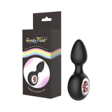 Gender Fluid Tremor Rechargeable Silicone Anal Rimmer Vibrating Plug Black