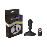Gender Fluid Shake Rechargeable Remote-Controlled Silicone Anal Vibrator Black