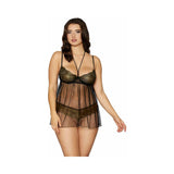 Dreamgirl Babydoll with G-String Black OS