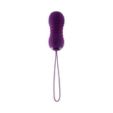 Evolved Eager Egg Rechargeable Remote-Controlled Thrusting Silicone Vibrator Purple