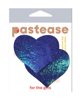 Pastease Liquid Heart Blue Spectrum Pasties packaging with bold heart-shaped shimmer design.