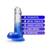 B Yours Stella Blue 6 inches Dildo with Balls Blue