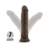 Dr. Skin Plus Thick 9 inches Triple Density Posable Dildo Brown