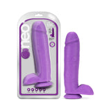 Neo 10 inches Dual Density Dildo with Balls Neon Purple