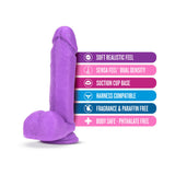 Neo 11 inches Dual Density Dildo with Balls Neon Purple