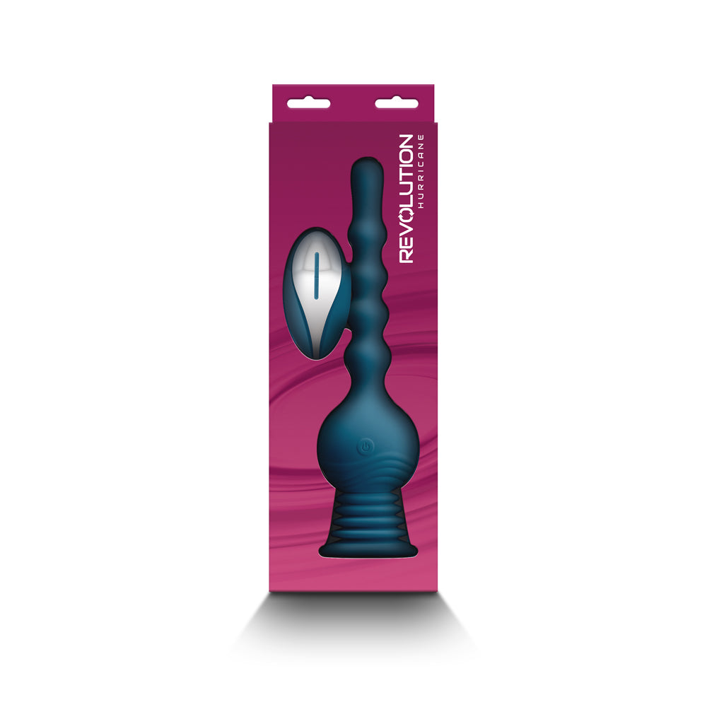 Revolution Hurricane Rechargeable Silicone Vibrator with Remote Control - Teal