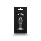 Crystal Desires Red Heart Gem Glass Plug Small