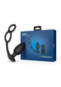 Nexus Tornado Rotating Butt Plug and Cock Ring Black in packaging with product details displayed.