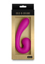 Gold-n-Dreams Maria Rechargeable Silicone Vibrator Fuchsia in elegant packaging, showcasing its sleek design.
