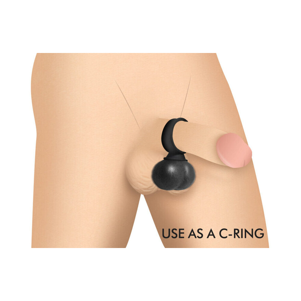 Jock 28X Vibrating Silicone Balls with Remote Control XL Black