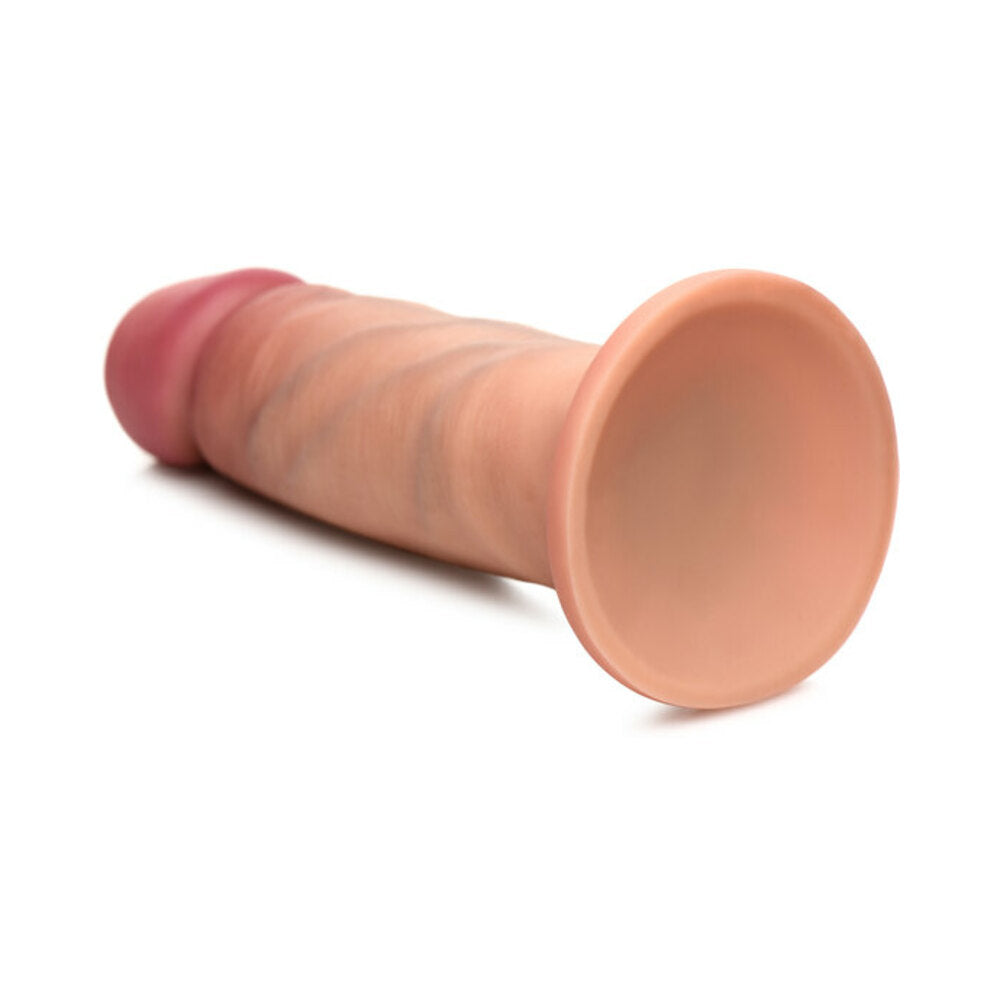 Curve Toys Jock Dual Density 6 inches Silicone Dildo with Suction Cup Light