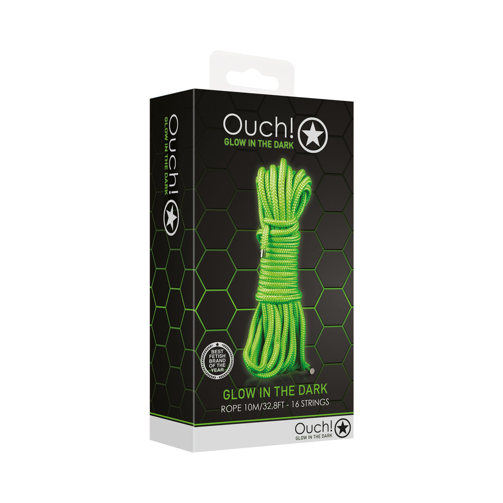 Ouch! Glow in the Dark Rope 10 m / 33 ' Neon Green