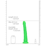 RealRock Glow in the Dark Slim 11 inches Dildo Neon Green