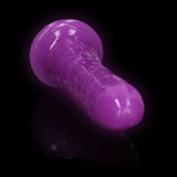 RealRock Glow in the Dark Slim 9 inches Dildo Neon Purple