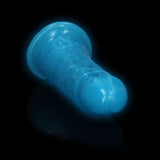 RealRock Glow in the Dark Slim 6 inches Dildo Neon Blue