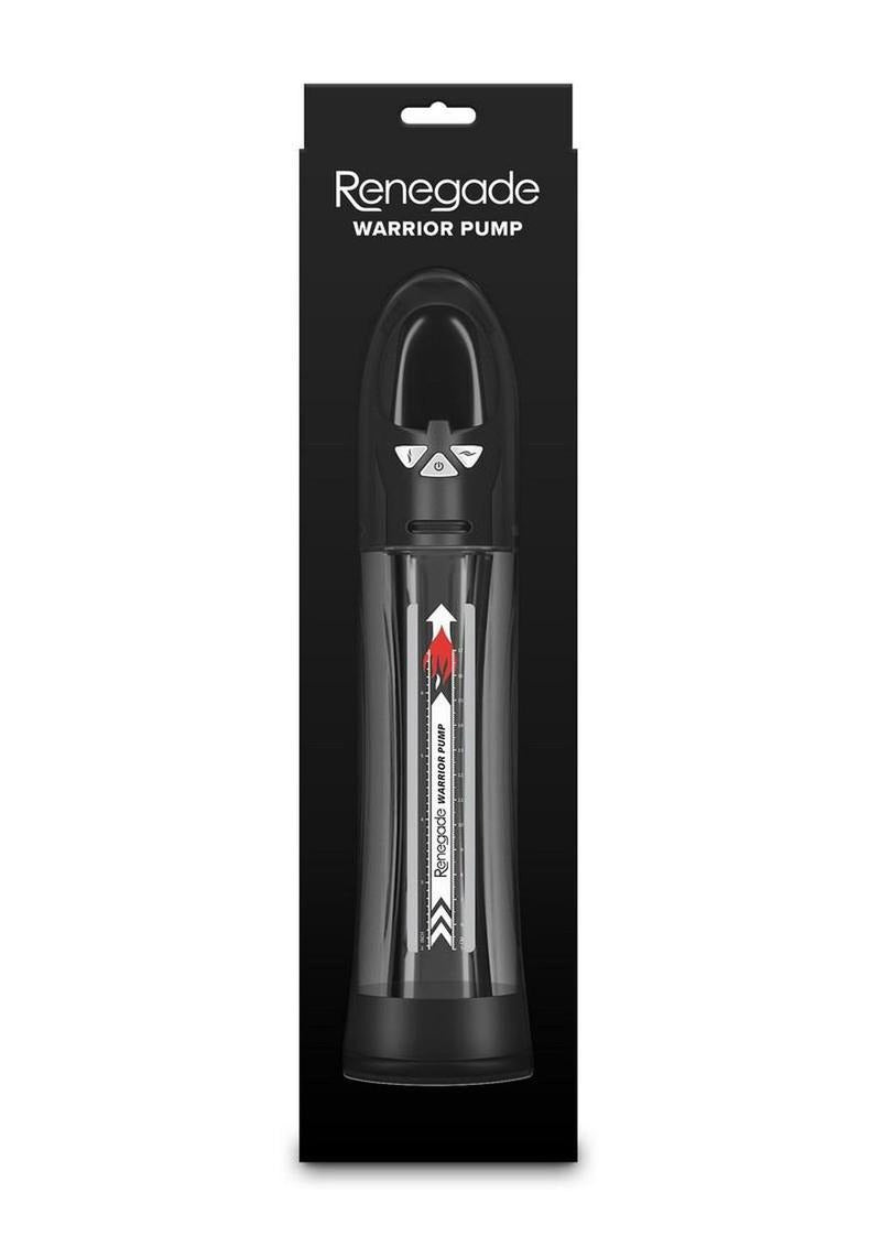 Renegade Warrior Rechargeable Pump Black with innovative design and waterproof capabilities.