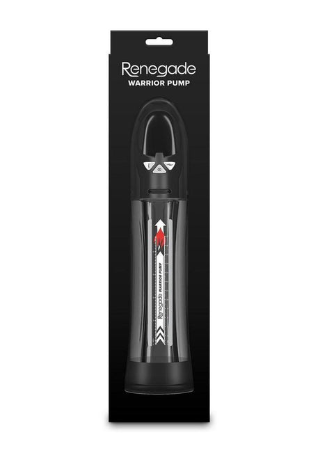 Renegade Warrior Rechargeable Pump Black with innovative design and waterproof capabilities.