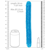 RealRock Glow in the Dark Double Dong 12 inches Dual-Ended Dildo Neon Blue