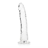 RealRock Crystal Clear Slim 8 inches Dildo Clear
