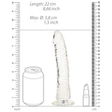 RealRock Crystal Clear Slim 8 inches Dildo Clear