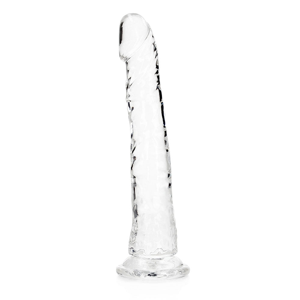 RealRock Crystal Clear Slim 10 inches Dildo Clear