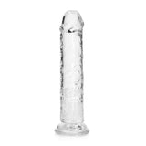 RealRock Crystal Clear Straight 7 inches Dildo Without Balls Clear