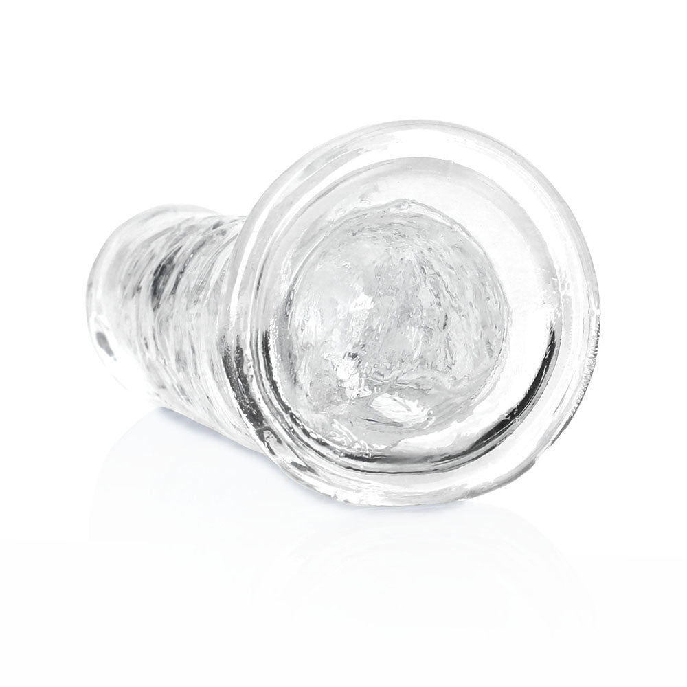 RealRock Crystal Clear Straight 7 inches Dildo Without Balls Clear