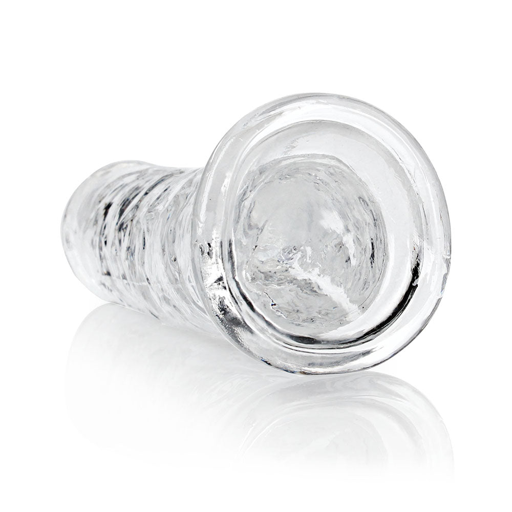 RealRock Crystal Clear Straight 8 inches Dildo Without Balls Clear