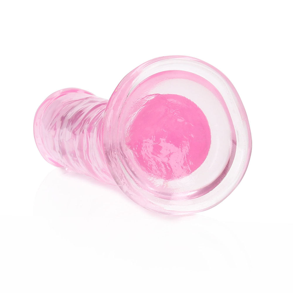RealRock Crystal Clear Straight 6 inches Dildo Without Balls Pink