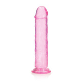 RealRock Crystal Clear Straight 11 inches Dildo Without Balls Pink