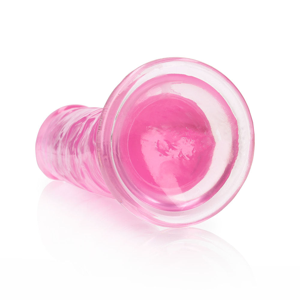 RealRock Crystal Clear Straight 11 inches Dildo Without Balls Pink