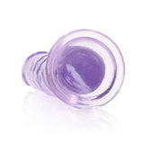 RealRock Crystal Clear Straight 8 inches Dildo Without Balls Purple