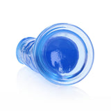 RealRock Crystal Clear Straight 10 inches Dildo Without Balls Blue