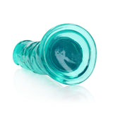 RealRock Crystal Clear Straight 11 inches Dildo Without Balls Turquoise
